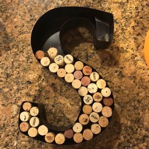 “S” wall art cork holder